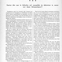 0397 - Page 392 - Partie scientifique. L’actualité scientifique. Cancérologie. Peut-on dire que la folliculine soit susceptible de déterminer le cancer aux doses thérapeutiques ? [J. Vergennes]