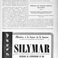 0416 - Page LIX-411 - A travers l’officiel. Familles nombreuses médicales / Fédération des Syndicats médicaux de la Seine. Extension du régime des Assurances sociales aux familles des employés de la S.N.C.F. Communiqué de la Fédération des Syndicats médicaux de la Seine