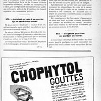 0422 - Page LXV-417 - Correspondance. Accidents du travail. Nouvelles bases de calcul des rentes des accidents du travail / Accident survenu à un ouvrier qui se rend à son travail / La gelure peut être un accident du travail