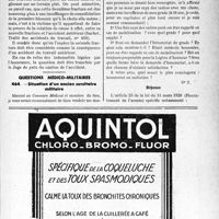 0424 - Page LXVII-419 - Correspondance. Accidents du travail. Accident survenu au cours de l'incapacité résultant d’un accident antérieur / Questions médico-militaires. Situation d'un ancien sursitaire militaire