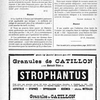 0435 - Page 430-X - Correspondance. Application des tarifs d’honoraires. a) Accidents du Travail. Le tarif de cinq francs par Kilomètre parcouru / b) Assurances sociales. Ablation d’un kyste de l’ovaire