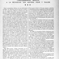 0436 - Page 431 - Propos du jour. L’encombrement médical. A la recherche des moyens pour y pallier [J. Noir]