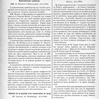 0471 - Page 456 - Partie scientifique. L'actualité scientifique. Les Sociétés Savantes. Paris. Académie de chirurgie. Endométriome ombilical, (11-1-1939) / Ablation de la parotide avec conservation du facial, (11-1-1939) / Tumeur masculinisanté de l’ovaire, (11-1-1939)