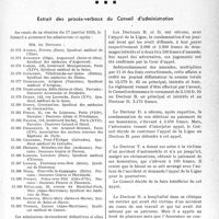 0490 - Page 469 - Partie professionnelle. L’Actualité professionnelle. Ligue médicale de défense professionnelle, « Le Sou Médical ». Extrait des procès-verbaux du Conseil d'administration