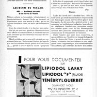 0495 - Page 474-XXXVIII - Correspondance. Baux et locations. Taux limite des loyers à l'expiration des prorogations / Accidents du travail. Accident survenu à un élève à l’école
