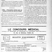0498 - Page XLI-477 - Correspondance. Accidents du travail. Accident survenu à une domestique dans un escalier de la maison du patron / Présomption admise pour un accident survenu au cours du travail