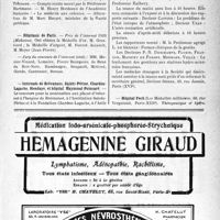0508 - Page XI-485 - Dernières nouvelles. Association pour le développement des relations médicales (A. D. R. M) / Hôpitaux de Paris / Internats de Brévannes, Sainte-Périne, Chardon-Lagache, Hendaye, et hôpital Raymond-Poincaré / La Société d’hydrologie et de climatologie médicales de Paris / Hôpital Foch
