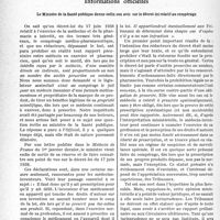 0543 - Page 520 - Partie professionnelle. L’actualité professionnelle. Informations judiciaires. Imposition des médecins disposant à la fois de traitements et de bénéfices non-commerciaux / Informations officielles. Le Ministre de la Santé publique donne enfin son avis sur le décret-loi relatif au compérage