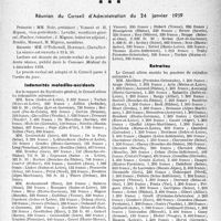 0552 - Page 529 - Partie professionnelle. L’actualité professionnelle. Mutualité familiale. Réunion du Conseil d’Administration du 24 janvier 1939