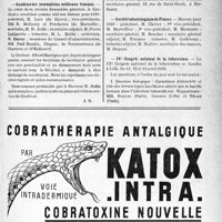 0576 - Page XI-549 - Dernières nouvelles. XXVe anniversaire de la Société de chimie biologique / Syndicat des journalistes médicaux français / Société d’hydrologie et climatologie de Bordeaux / Société odontologique de France / IXe Congrès national de la tuberculose