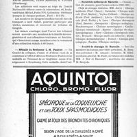 0577 - Page 550-XII - Dernières nouvelles. IXe Congrès national de la tuberculose / Médaille du Professeur L.-M. Pautrier / Faculté de médecine de Marseille / Société de chirurgie de Marseille