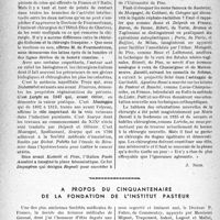 0581 - Page 554 - Propos du jour. Biologistes et chirurgiens précurseurs et émules italiens énumérés par un chirurgien français sous le ciel latin [J. Noir] / A propos du cinquantenaire de la fondation de l’Institut Pasteur [J. Noir]