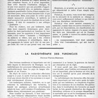0587 - Page 560 - Partie scientifique. Travaux originaux. Clinique médicale de l’hôpital Broussais — la charité. La méthode dans l’examen clinique, par le Professeur Maurice Villaret / La radiothérapie des furoncles, Docteur Flavien Berthod