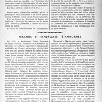 0590 - Page 563 - Partie scientifique. Travaux originaux. Les sérums de convalescents dans la pratique médicale infantile, Docteur R. Liège / Tétanos et syndromes tétaniformes [P. Lacroix]