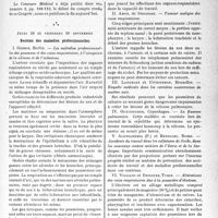 0614 - Page 587 - Partie professionnelle. L'actualité professionnelle. VIIIe congrès international de médecine des accidents et des maladies professionnelles, (Francfort-sur-le-Mein, 26 au 30 septembre 1938). Section des maladies professionnelles