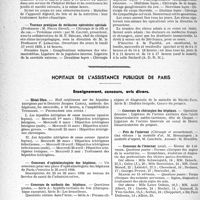 0623 - Page 596 - Partie professionnelle. Faculté de médecine de Paris. Enseignement et actes de la Faculté / Hôpitaux de l’assistance publique de Paris. Enseignement, concours, avis divers