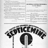 0627 - Page 600-LXII - A travers l’officiel. Enseignement de la médecine / Ligue médicale de défense professionnelle, « Le Sou Médical »