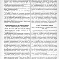 0669 - Page 640 - Partie scientifique. L'actualité scientifique. Les Sociétés Savantes. Paris. Société médicale des hôpitaux de Paris. Embolies pulmonaires latentes, (4-11-1938) / Infiltration novocainique des ganglions stellaires dans les syndromes angoreux et hypertensifs, (25-11-1938) / Un cas de cirrhose billaire infantile, (18-11-1938)