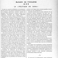 0676 - Page 647 - Partie professionnelle. Bulletin de l’Actualité. La «politique du Sana » [G. Lavalée]