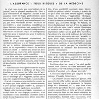 0682 - Page 653 - Partie professionnelle. Bulletin de l’Actualité. A propos de la responsabilité professionnelle. I, l’assurance « tous risques » de la médecine [Dr P. Thévenard]