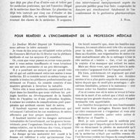 0717 - Page 688 - Propos du jour. L’encombrement de la profession pharmaceutique. Ses dangers, notamment pour les médecins praticiens [J. Noir] / Pour remédier à l’encombrement de la profession médicale