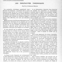 0718 - Page 689 - Partie scientifique. Travaux originaux. Les prostatites chroniques, par M. le Professeur Marion