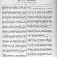 0722 - Page 693 - Partie scientifique. Travaux originaux. Congestions pulmonaires et processus pneumoniques d’allure imprécise chez l'enfant et l'adolescent. diagnostic de leur nature tuberculeuse, par le Dr P.-F. Armand-Delille