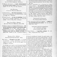 0740 - Page 711 - Partie scientifique. L'actualité scientifique. Les Livres. Les livres qui viennent de paraître… / Chirurgie de la main, par Marc Iselin, Masson et Cie, éditeurs, Paris