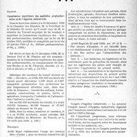 0752 - Page 723 - Partie professionnelle. Bulletin de l’Actualité. Chronique des maladies professionnelles