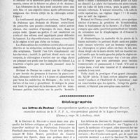 0757 - Page 728 - Partie professionnelle. Bulletin de l’Actualité. Un grand chirurgien du XIIIe siècle : Roland de Parme / Bibliographie. Les lettres du Docteur, par le Docteur Georges Huguet, Clamecy, impr. M. Leballery, 1938