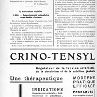 0765 - Page 736-LXIV - Correspondance. Application des tarifs d'honoraires. a) Accidents du Travail. Luxation de ta rotule / b) Assurances sociales. Accouchement gémellaire avec double dystocie