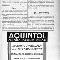 0768 - Page LXVII-739 - Correspondance. Accidents du travail. Accident causé par le froid / Délai de révision d’un accident du travail