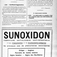 0778 - Page IX-749 - Correspondance. Application des tarifs d’honoraires. a) Accidents du travail. Rémunération du donneur de sang / Certificat d’aggravation / b) Assurances sociales. La radioscopie ou graphie n’est pas comprise dans une intervention chirurgicale
