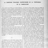 0780 - Page 751 - Propos du jour. La question toujours controversée de la contagion de la tuberculose [J. Noir]