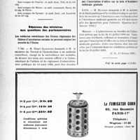 0839 - Page 808-XIV - A travers l’officiel. Hôpitaux psychiatriques. Service de santé militaire / Réponses des ministres aux questions des parlementaires. Les médecins contrôleurs des Unions régionales des Caisses d’assurances sociales ne peuvent soigner les assurés de l’Union / L’admission à l’Assistance aux vieillards n’implique pas l’inscription d’office sur la liste d’Assistance médicale gratuite