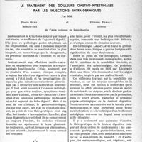 0842 - Page 811 - Partie scientifique. Travaux Originaux. Le traitement des par les injections intra-dermiques, par MM. Pierre Oury et Étienne Peraly