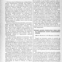 0861 - Page 830 - Partie scientifique. L’actualité scientifique. Les Sociétés Savantes. Paris. Société médicale des hôpitaux de Paris. A propos de deux formes « pseudo-tumorales » de l’hypertension artérielle, (16-12-1938) / Méningite purulente streptococcique otogène guérie par mastoidectomie associée à la paraminophényl-sulfamide, (2-12-1938)