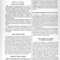 0863 - Page 832 - Partie scientifique. L’actualité scientifique. Les Sociétés Savantes. Lille. Société médicale et anatomie-clinique. Trois cas de septicémie à streptocoques, guéris par la sérothérapie antistreptococcique associée à la chimiothérapie sulfamidée / Toulouse. Société de médecine. Insuline et tonus oculaire / Gliome rétinien bilatéral / Septicémie veineuse subaiguë / La radioscopie systématique des recrues dans l’armée / Corps étrangers de l’oesophage et tachycardie paroxystique