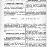0883 - Page 852 - Partie professionnelle. Faculté de médecine de Paris. Enseignement et actes, de la Faculté / Hôpitaux de l'assistance publique de Paris. Enseignement, concours, avis divers
