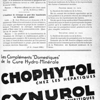 0886 - Page LXI-855 - A travers l’officiel. Un médecin étranger naturalisé et ayant fait son service militaire peut être chef de clinique et se présenter au concours d’agrégation / L’Académie de chirurgie ne peut être transformée en établissement public / Syndicat des médecins de la Seine et des Communes limitrophes