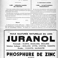 0891 - Page 860-LXVI - Correspondance. Application des tarifs d’honoraires. a) Pensionnés de guerre. Pneumothorax / Infiltration cocaïnée des récurrents / b) Assurances sociales. Le tarif forfaitaire d'accouchement