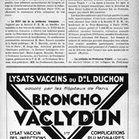 0900 - Page VII-869 - Dernières nouvelles. IXe Congrès national de la tuberculose / Le XIIIe bal de la médecine français / La médaille du Professeur Villard
