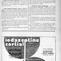 0904 - Page XI-871 - Dernières nouvelles. Un beau voyage de « Bruxelles-Médical » aux États-Unis / École de la France d’outre-mer / Ligue nationale français contre le péril vénérien / Assistance publique de Paris / Faculté de médecine de Marseille
