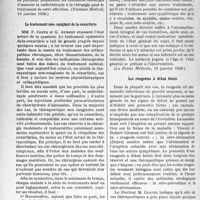 0927 - Page 894 - Partie scientifique. L’actualité scientifique. La Presse. Les résultats de la cure chirurgicale des cancers du sein [(Toulouse Médical, 15 janvier 1939.)] / Le traitement non-sanglant de la coxarthrie [(La Presse Médicale, 18 janvier 1939.)] / Les rougeoles à début bénin [(La Médecine, n° 17, déc. 1938.)]