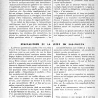 0941 - Page 908 - Partie professionnelle. Bulletin de l’Actualité. Sur la lèpre. I, La lèpre au moyen-âge / Réapparition de la lèpre en Bas-Poitou
