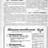 0959 - Page 924-LXVI - Correspondance. Application des tarifs d'honoraires. a) Accidents du Travail. Interventions à l'hôpital / Infiltrations anesthésiques
