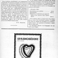 0960 - Page LXVII-925 - Correspondance. Application des tarifs d'honoraires. a) Accidents du Travail. Infiltrations anesthésiques / La collaboration entre deux médecins dans une Intervention chirurgicale