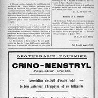 0975 - Page 940-XIV - A travers l’officiel. Assurances sociales / Enseignement de la médecine / Exercice de la médecine