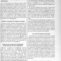 0996 - Page 961 - Partie scientifique. L'actualité scientifique. Les Sociétés Savantes. Paris. Société de médecine de Paris, Séance du 9 octobre 1938. A propos de l’opération de O’Shaughnessy ou cardio omentopexie. Indications et contre-indications. Importance de l’électro-cardiogramme dans leur détermination / Traitement chirurgical de l’angine de poitrine / Traitement des accidents de l’hypertrophie de la prostate par les sels de testostérone. La sécurité du forage de la prostate / Société des chirurgiens de Paris. La butée intra-articulaire dans les lésions de la hanche