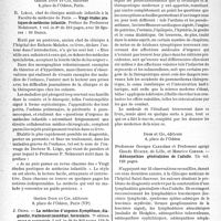 0999 - Page 964 - Partie scientifique. L'actualité scientifique. Les Livres. Vingt études pratiques de médecine infantile, par R. Liège, Gaston Doin et Cie, éditeurs, Paris / La médecine d’urgence. Symptômes, diagnostic, traitement immédiat, formulaire, par J. Oddo, Gaston Doin et Cie, éditeurs, Paris / Adénopathies généralisées de l’adulte, par Georges Carrière et Claude Huriez et Maurice Codron, Doin et Cie, éditeurs